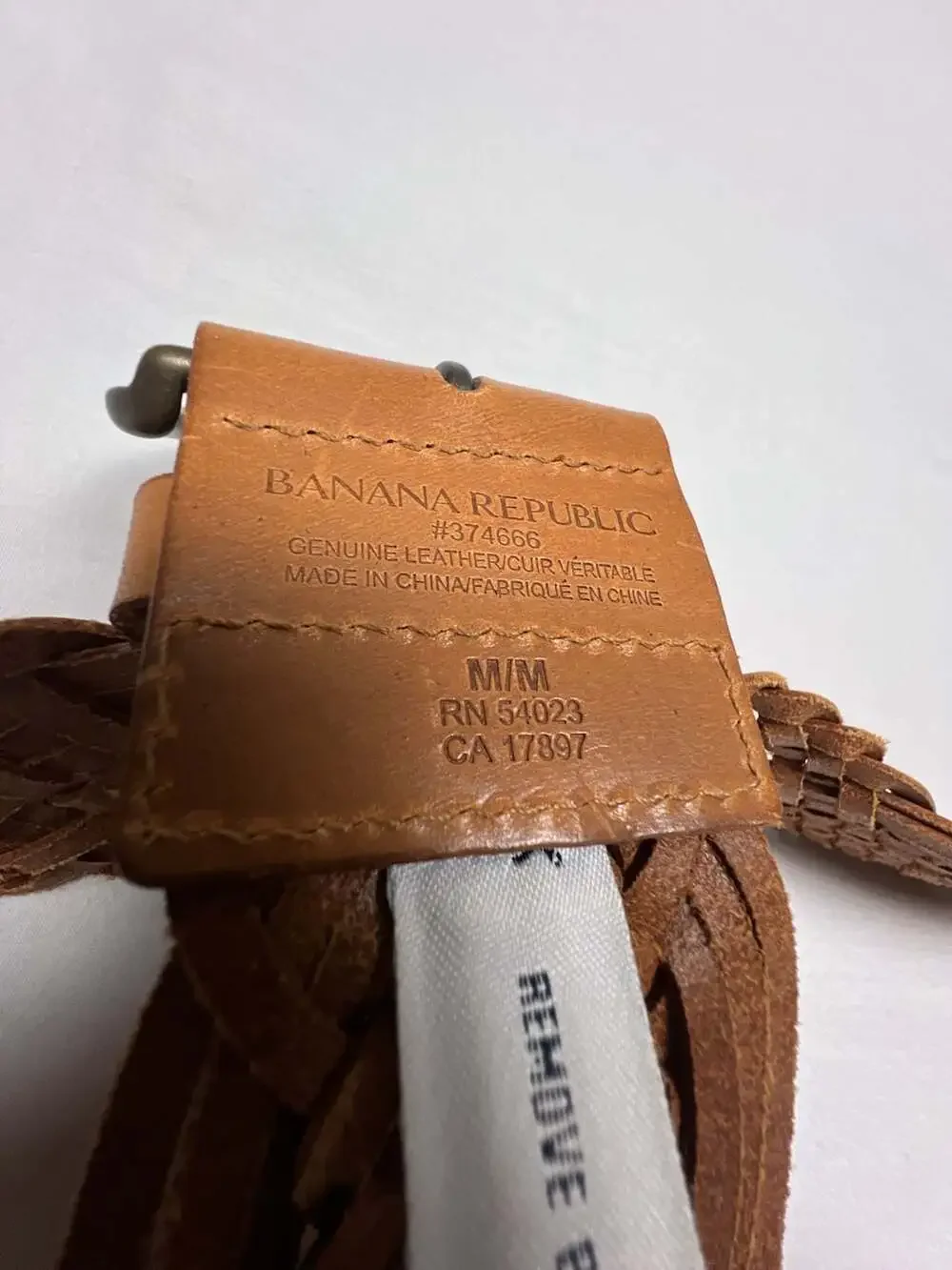 Banana Republic Genuine Leather Braided Belt Size M/M